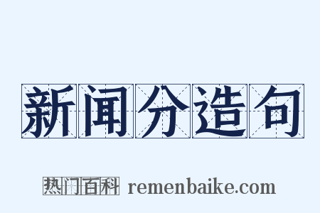 新闻分造句是什么意思的图片